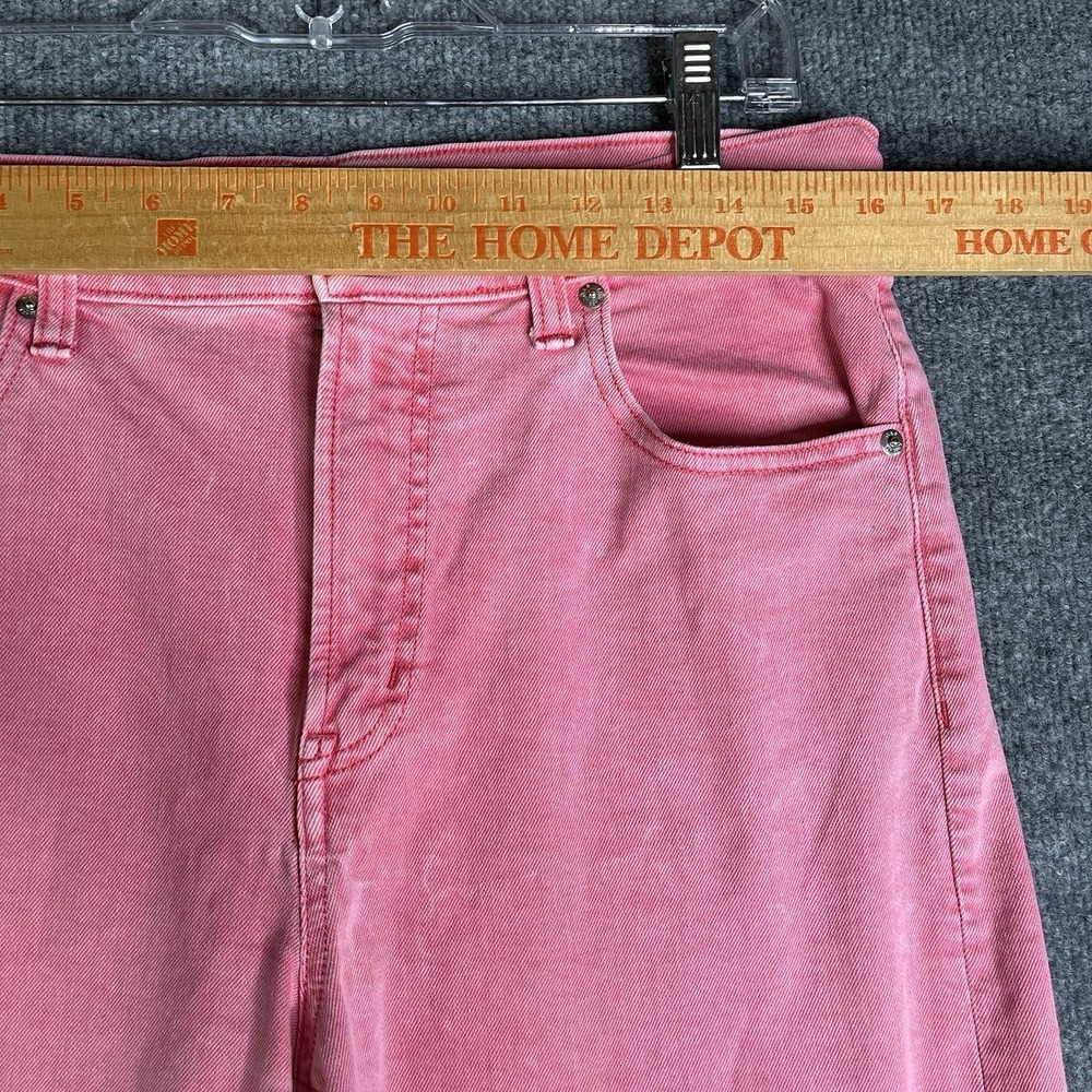 Gap Denim High Rise Wide Leg Crop Jeans Women Size 10/30R Pink Chic - Picture 2 of 8